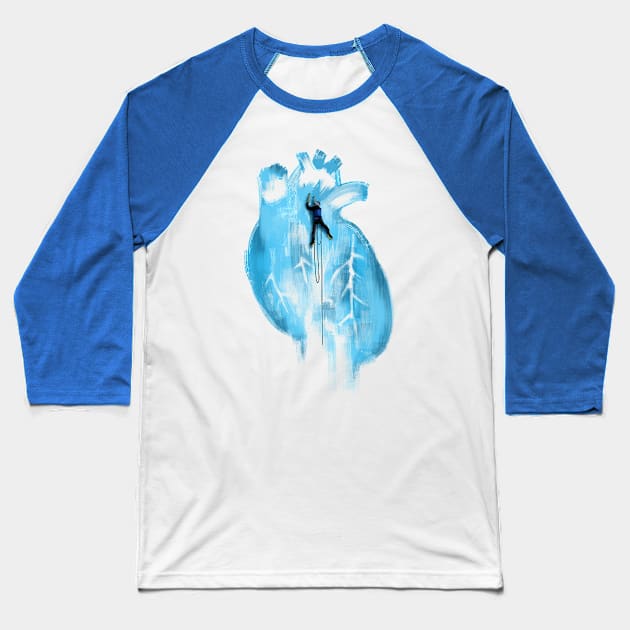 Heart Conqueror Baseball T-Shirt by alexgrigorasart